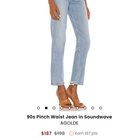 Agolde 90’s pinch waist jeans size 23 - Picture 4 of 4